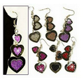 Glittery Heart Earrings